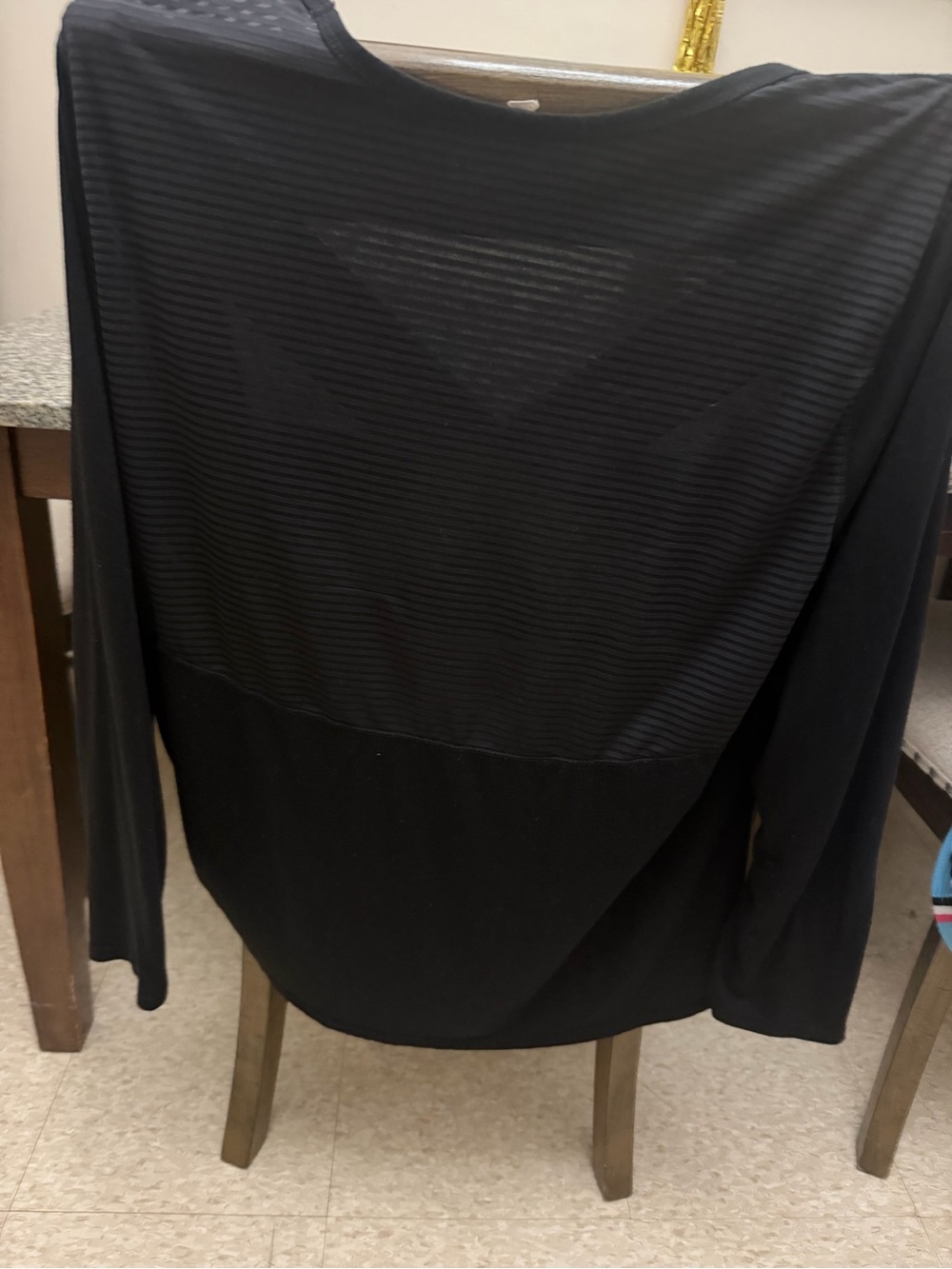 Old Navy Black active Long Sleeve Sheer-Back Top